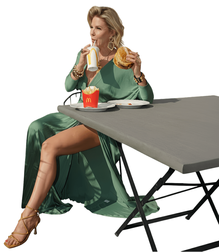 Brittany Watkins with fast food