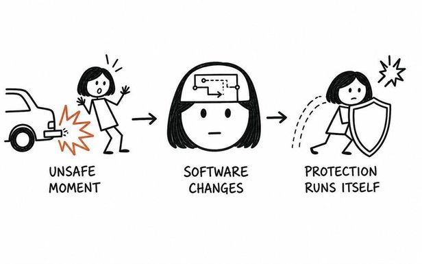 Unsafe moment, software changes, protection runs itself